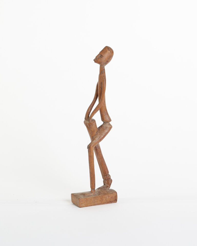 Vintage African Carved Wood Figure with Stylised Form