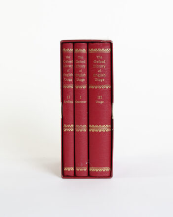 Vintage Oxford Library of English Usage Book Set with Gold Detailing