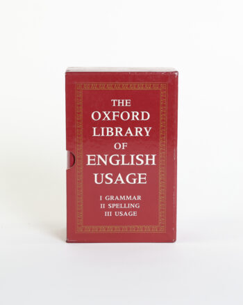 Vintage Oxford Library of English Usage Book Set with Gold Detailing