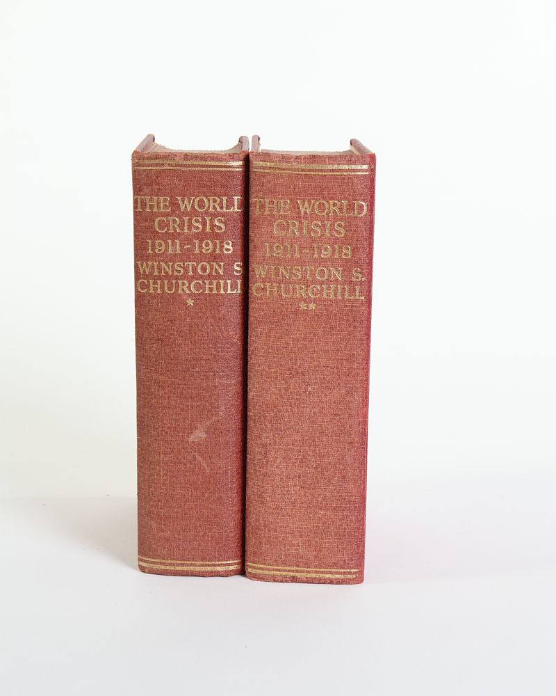 Vintage Winston S. Churchill The World Crisis Books with Gold Details