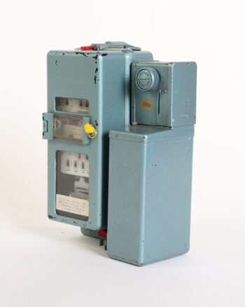 Vintage British 50p Coin Operated Electricity Meter