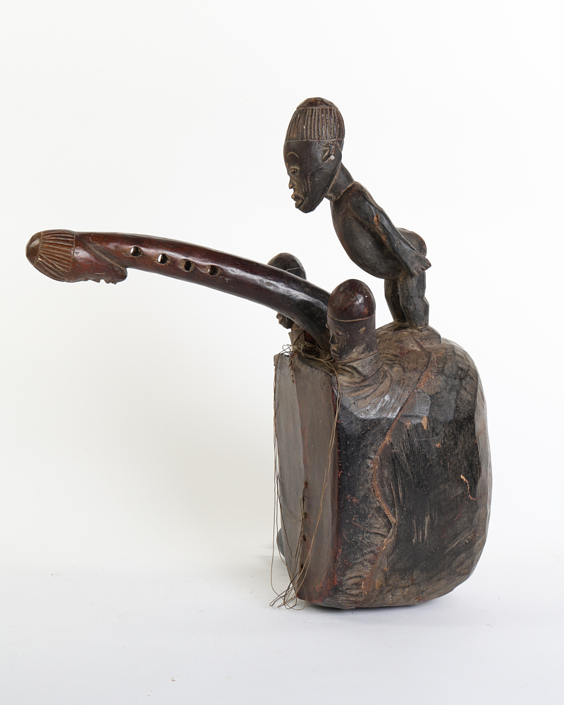 Antique African Carved Wood Tribal Fertility Instrument