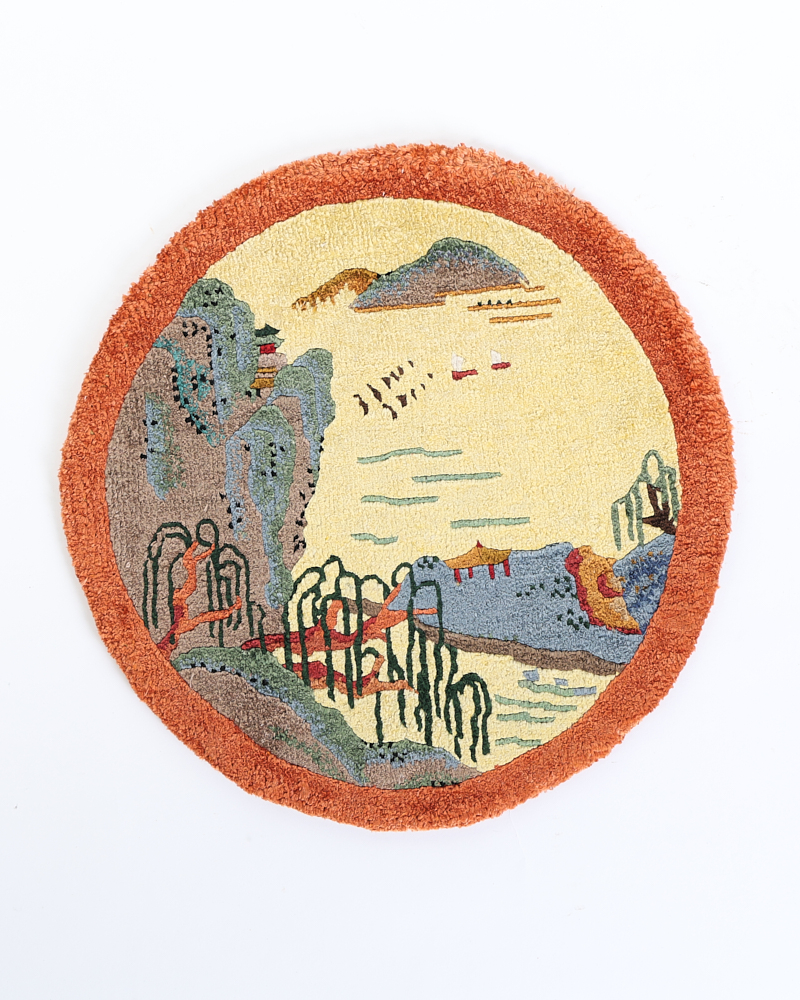 Vintage Oriental Wool Tapestry Rug Landscape Scene – NB13