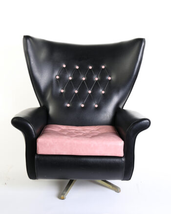 Mid-Century Black and Pink Unique one off piece