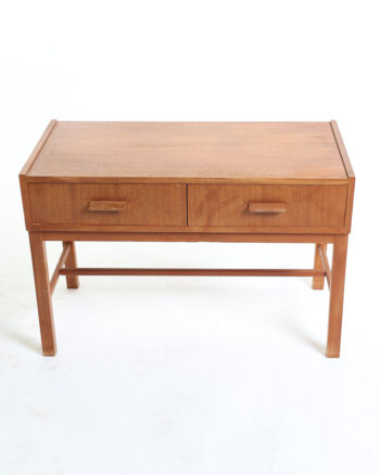 Mid-Century Teak Side Table with Two Drawers