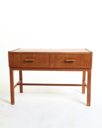 Mid-Century Teak Side Table with Two Drawers