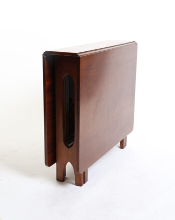 Vintage Wood Drop Leaf Gateleg Dining Table with Folding Design