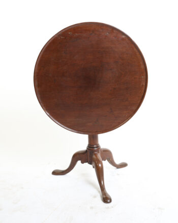 Antique Georgian Brown Wood Tripod Tilt-Top Table