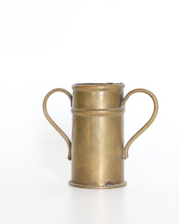 Brass Trench Art Twin Handled Vessel Made from May 1918 Dated Shell Casing