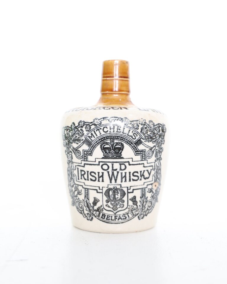 Mitchells Old Irish Whisky Belfast Cruiskeen Lawn Ceramic Flagon