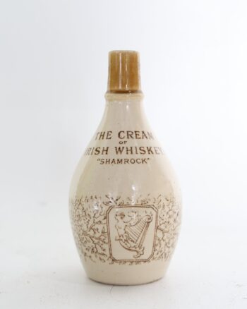 Vintage Shamrock The Cream of Irish Whiskey Ceramic Flagon