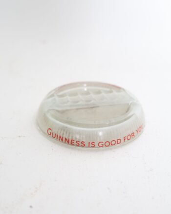 Vintage Guinness Is Good For You Clear Glass Ashtray