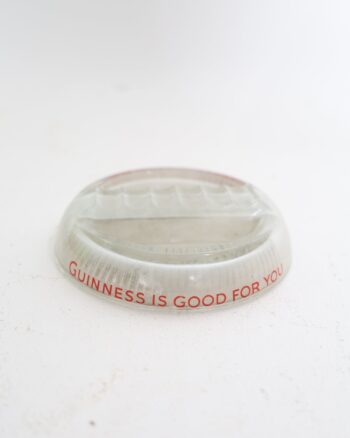 Vintage Guinness Is Good For You Clear Glass Ashtray