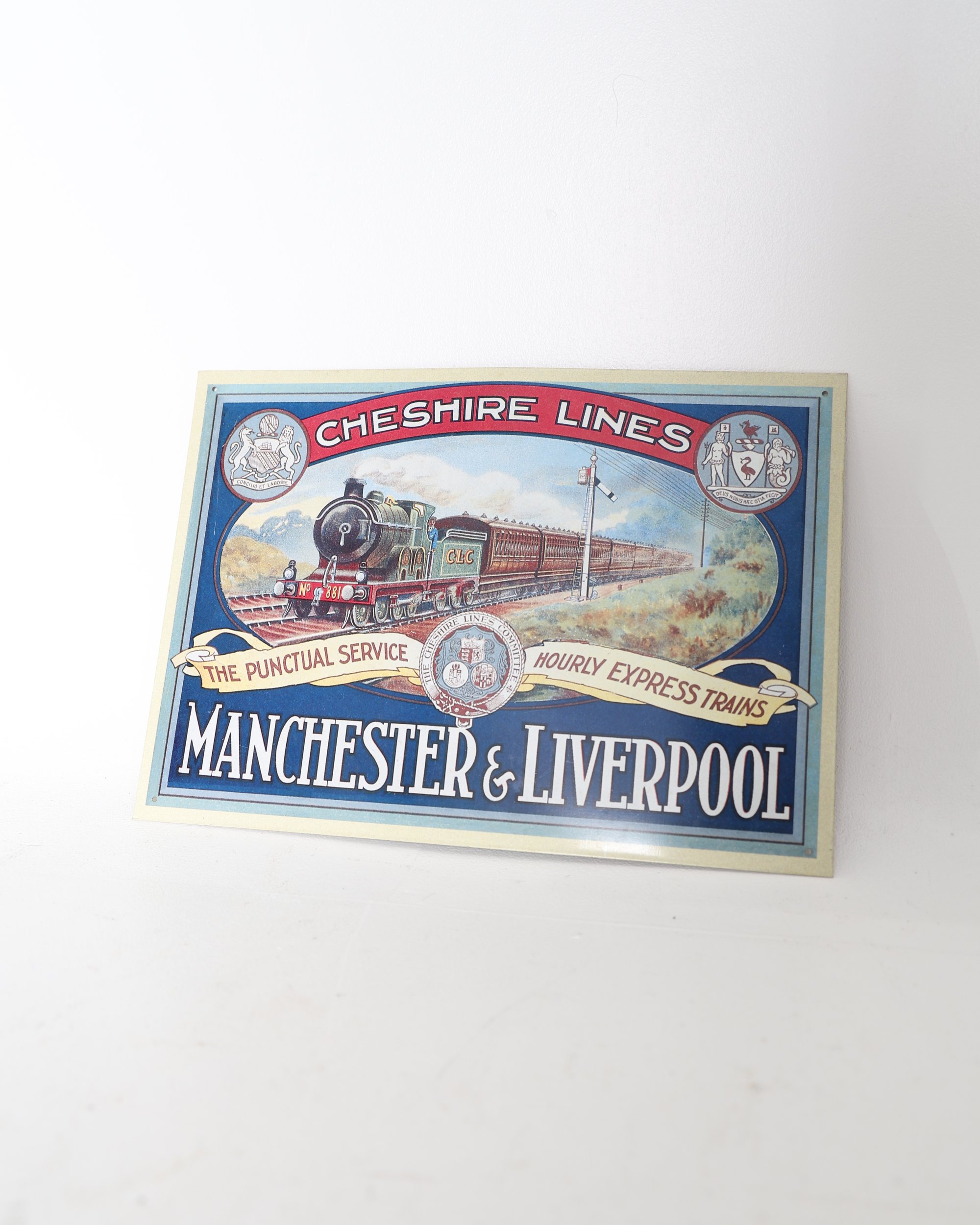 Cheshire Lines Manchester & Liverpool Decorative Railway Sign