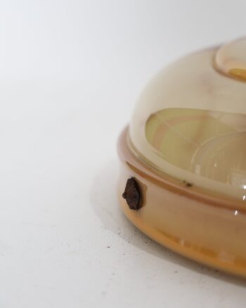 Vintage Amber Marbled Glass Flush Ceiling Light Shade