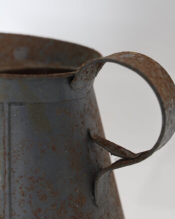 Vintage Galvanised Metal Dairy Measure Jug