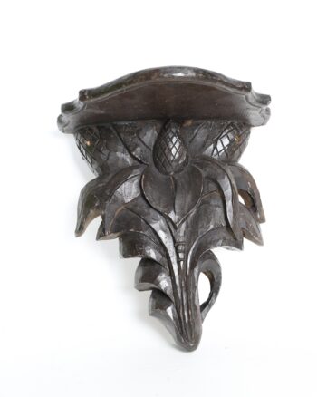 Decorative Carved Dark Wood Wall Bracket Corbel Shelf