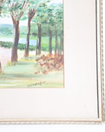 Framed Watercolor Painting Meeting of the Waters by K O’Callaghan