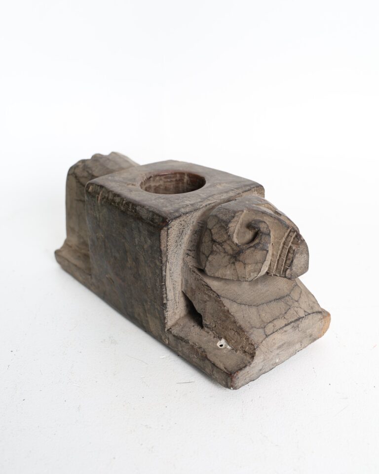 Carved Wooden Zoomorphic Sculptural Block