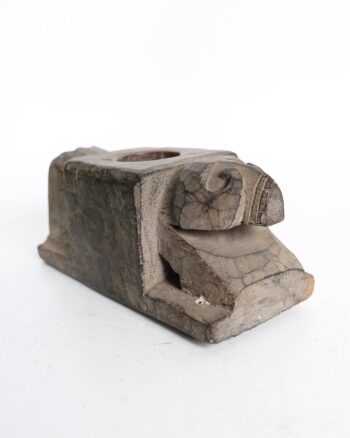 Carved Wooden Zoomorphic Sculptural Block