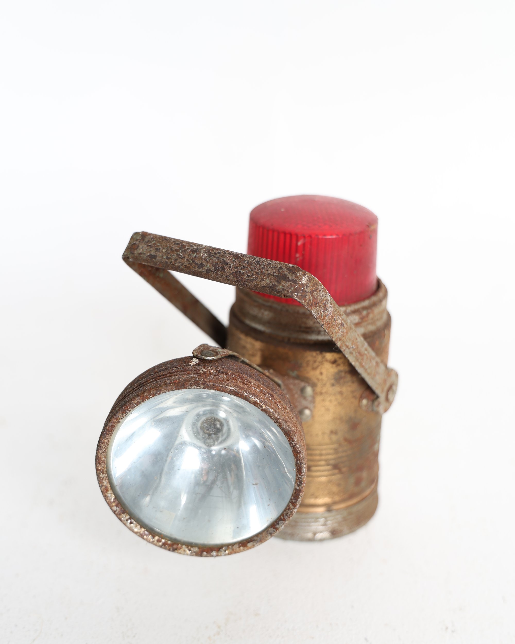 Vintage Pifco Metal Lantern with Red Beacon Dome