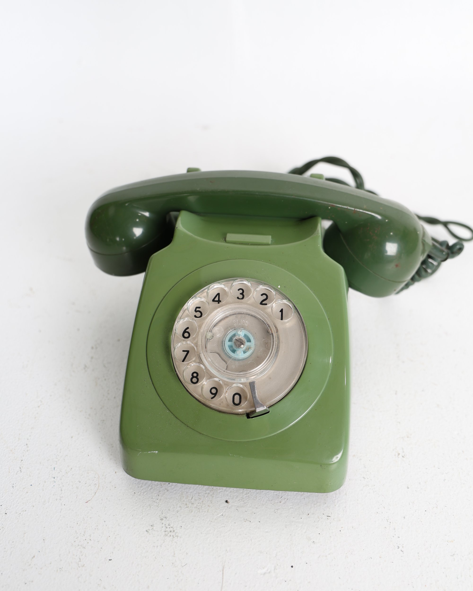 Vintage Green Rotary Dial Telephone