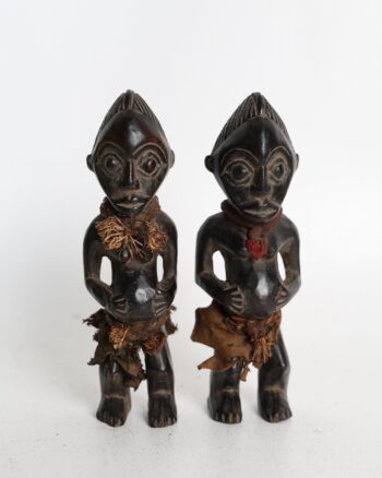 Pair of Yoruba Ère Ìbejì Memorial Twin Figures