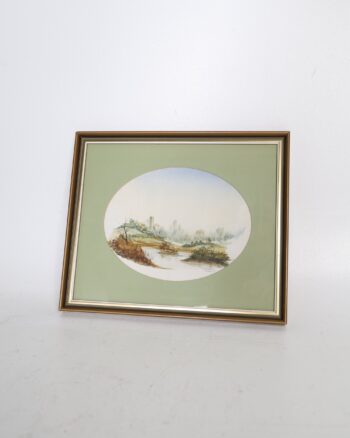 Reflections Framed Watercolour Landscape Painting by Jean Hadden 1983