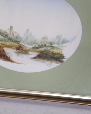 Reflections Framed Watercolour Landscape Painting by Jean Hadden 1983