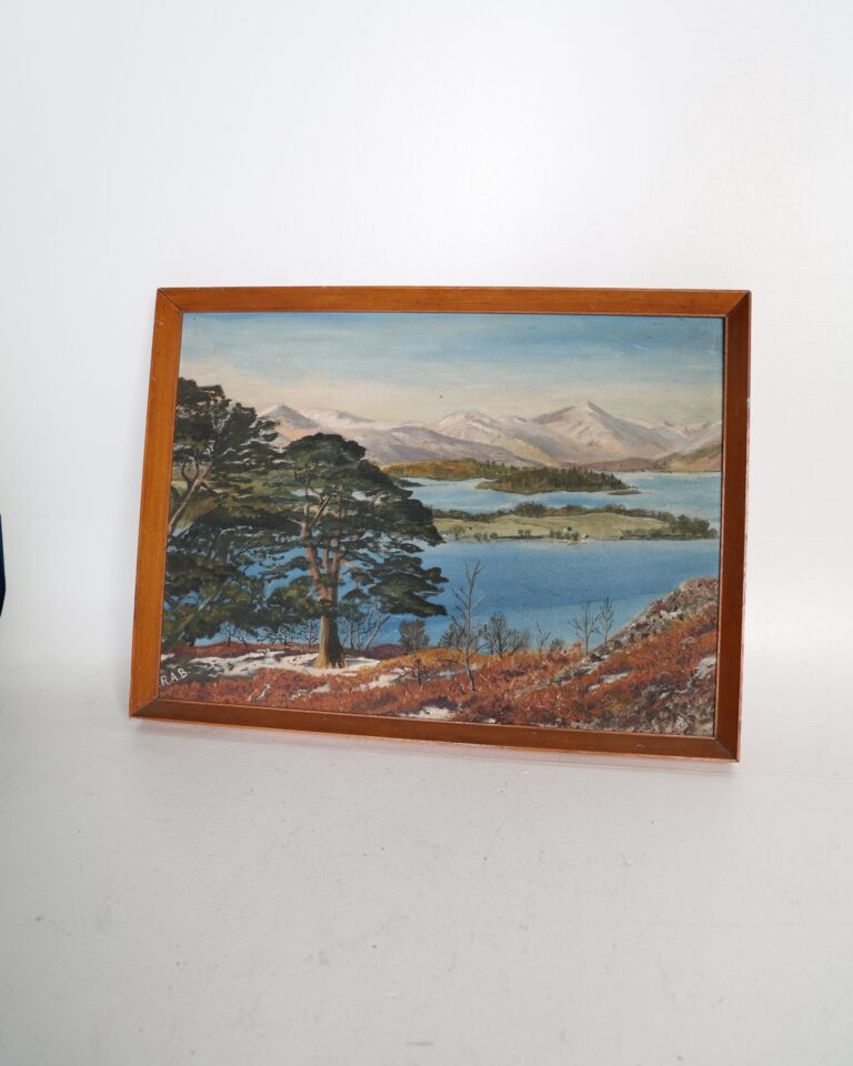 Framed Scottish Landscape Oil Painting Signed RAB