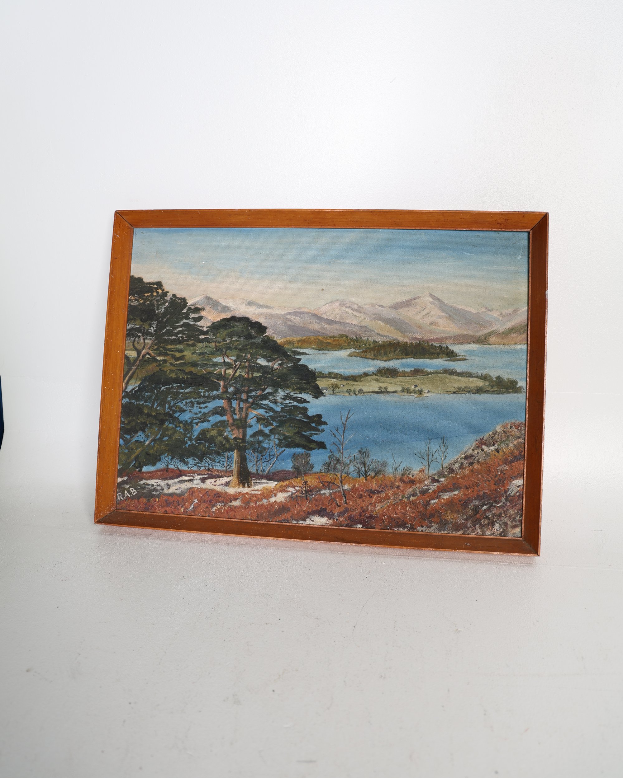 Framed Scottish Landscape Oil Painting Signed RAB