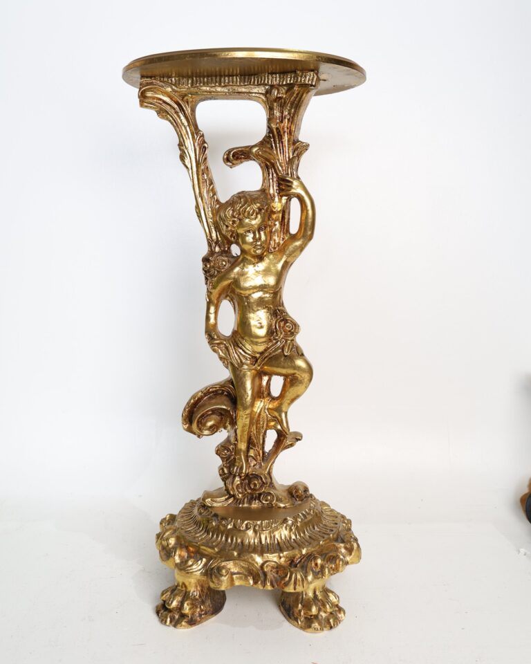 Gilded Cherub Pedestal Display Stand