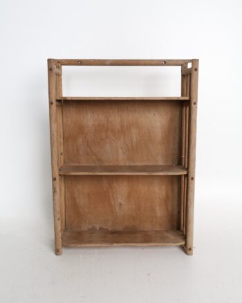 Rustic Wooden Wall Hanging Shelving Unit
