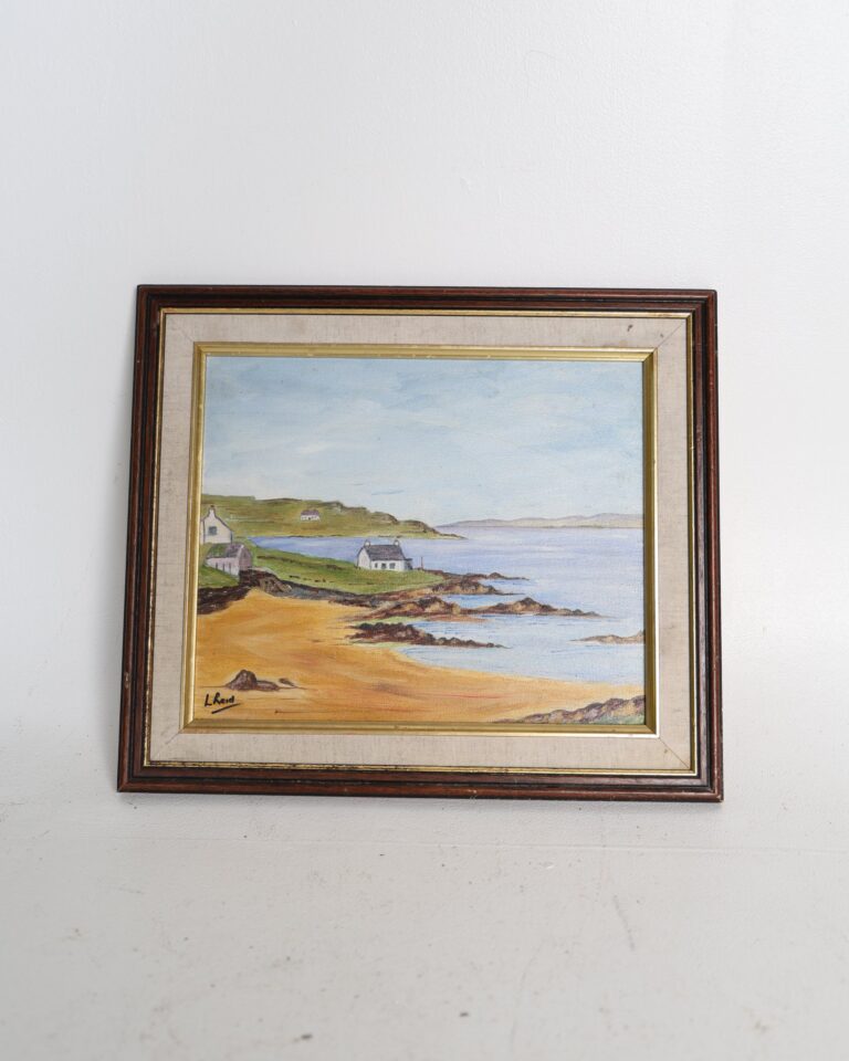 L Reid Signed Oil Painting of Old Portballintrae