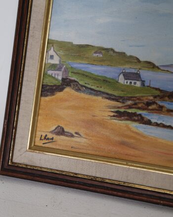 L Reid Signed Oil Painting of Old Portballintrae