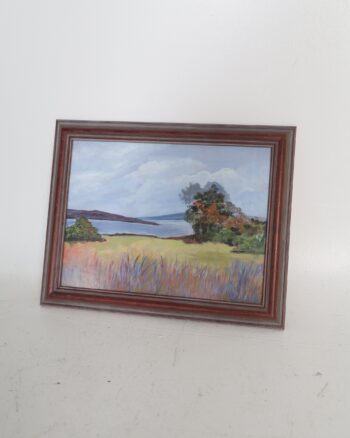Framed Coastal Landscape Painting