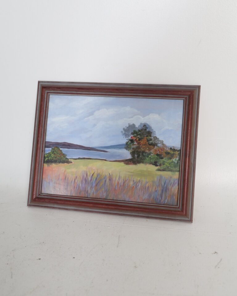 Framed Coastal Landscape Painting