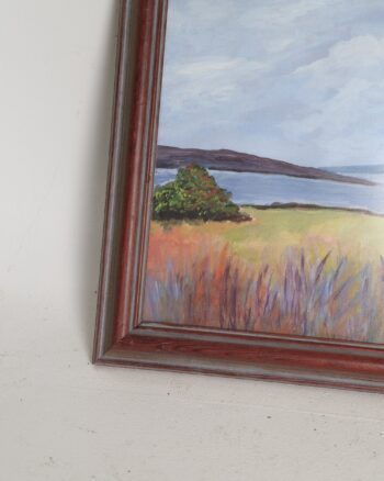 Framed Coastal Landscape Painting
