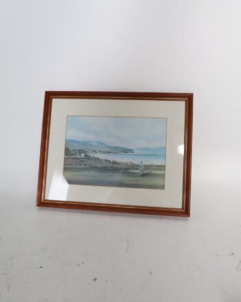Framed Coastal Landscape Print Signed D Todd