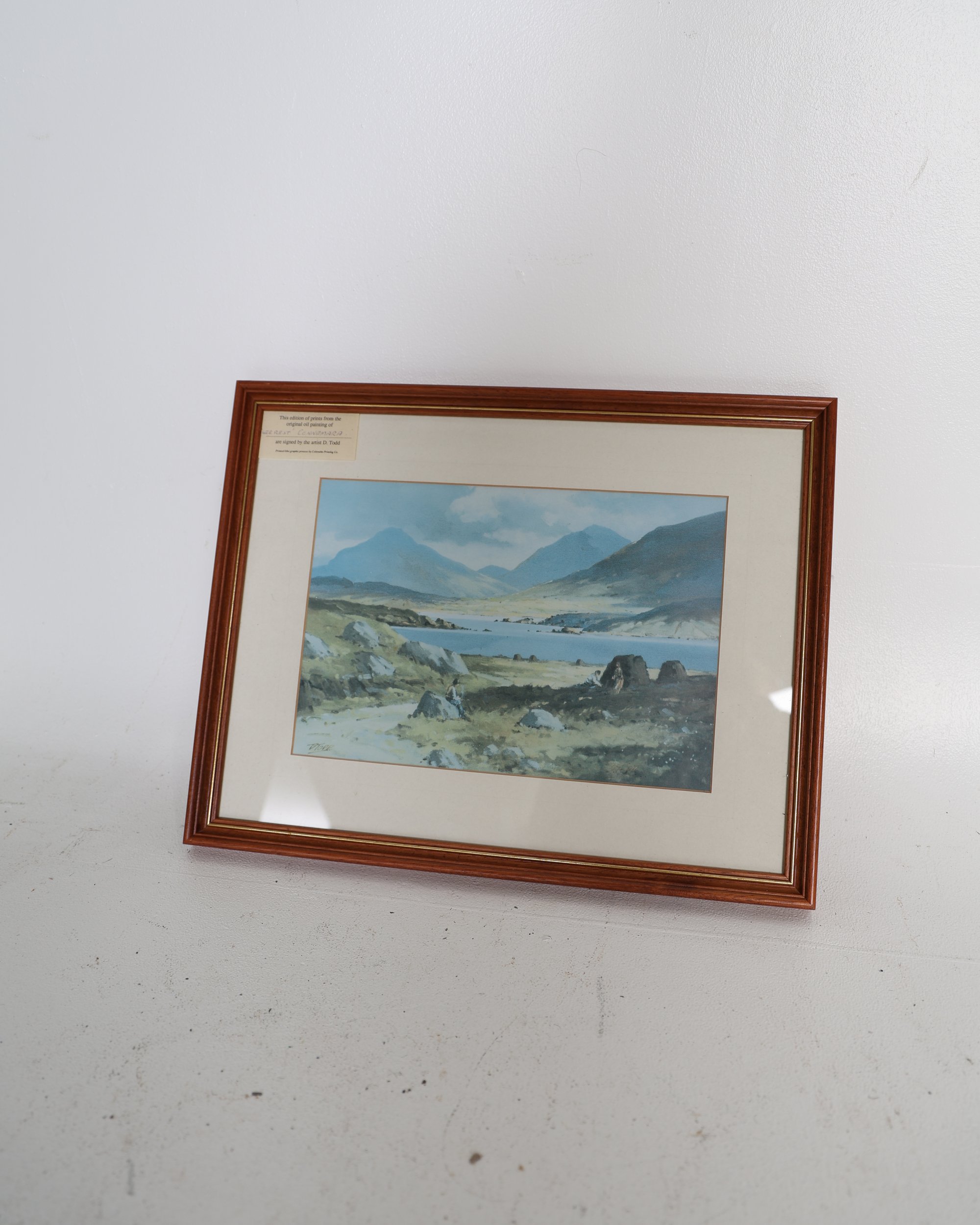 Framed Wee Rest Connemara Lithograph Print by D Todd