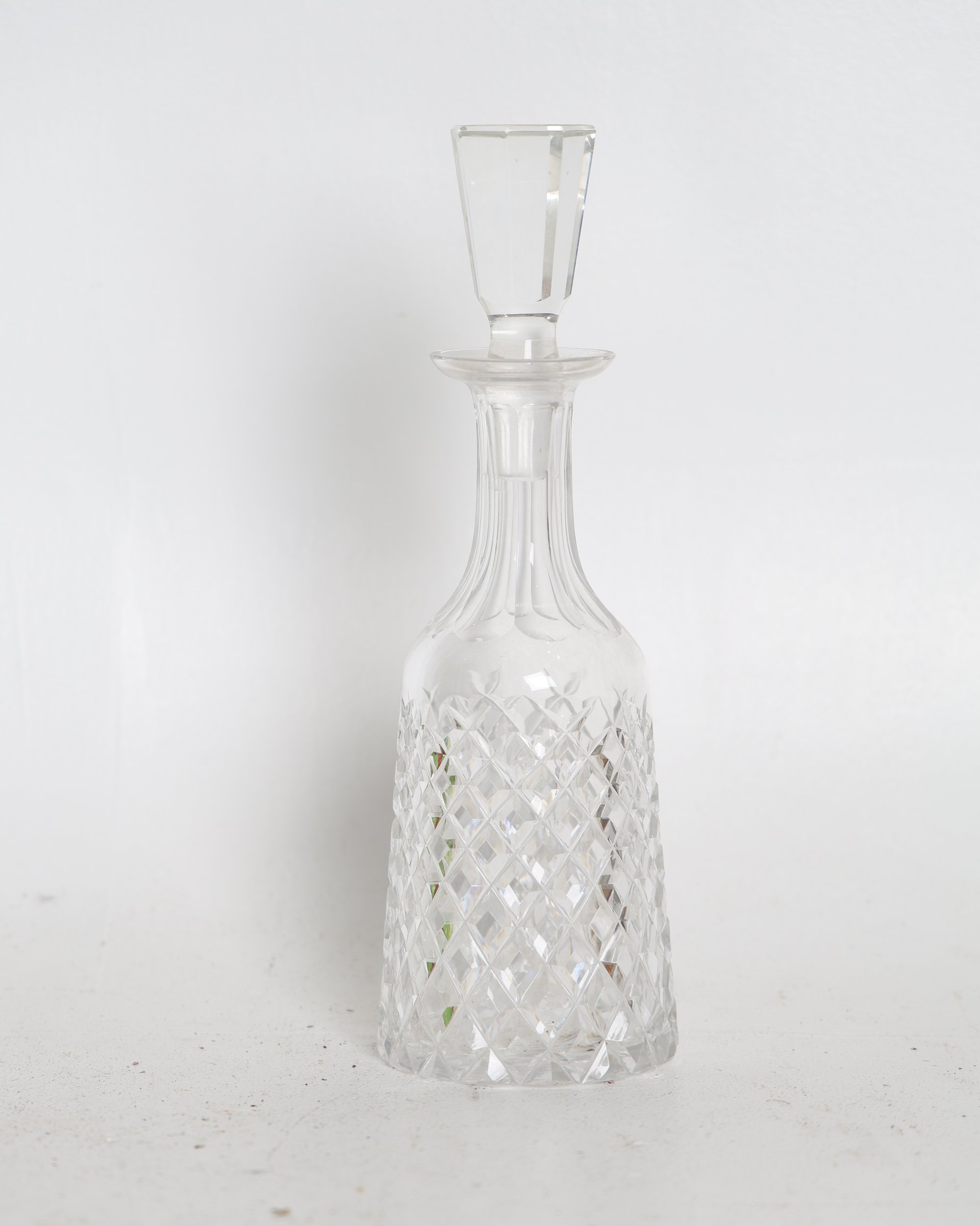 A Vintage Crystal Decanter with Stopper