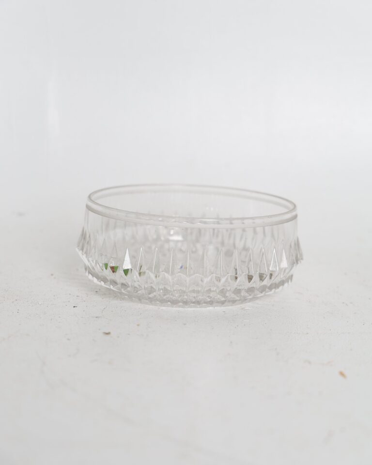 Decorative Clear Glass Cut Pattern Small Bowl