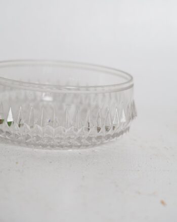 Decorative Clear Glass Cut Pattern Small Bowl