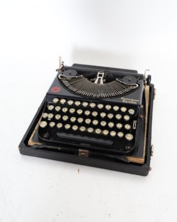 Vintage Remington Portable Typewriter in Black