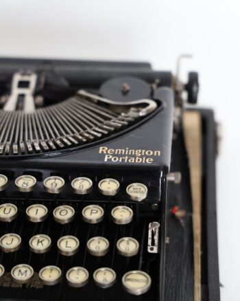 Vintage Remington Portable Typewriter in Black