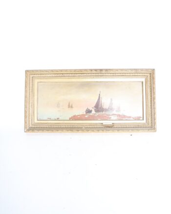 Framed Maritime Seascape Picture Signed Morning