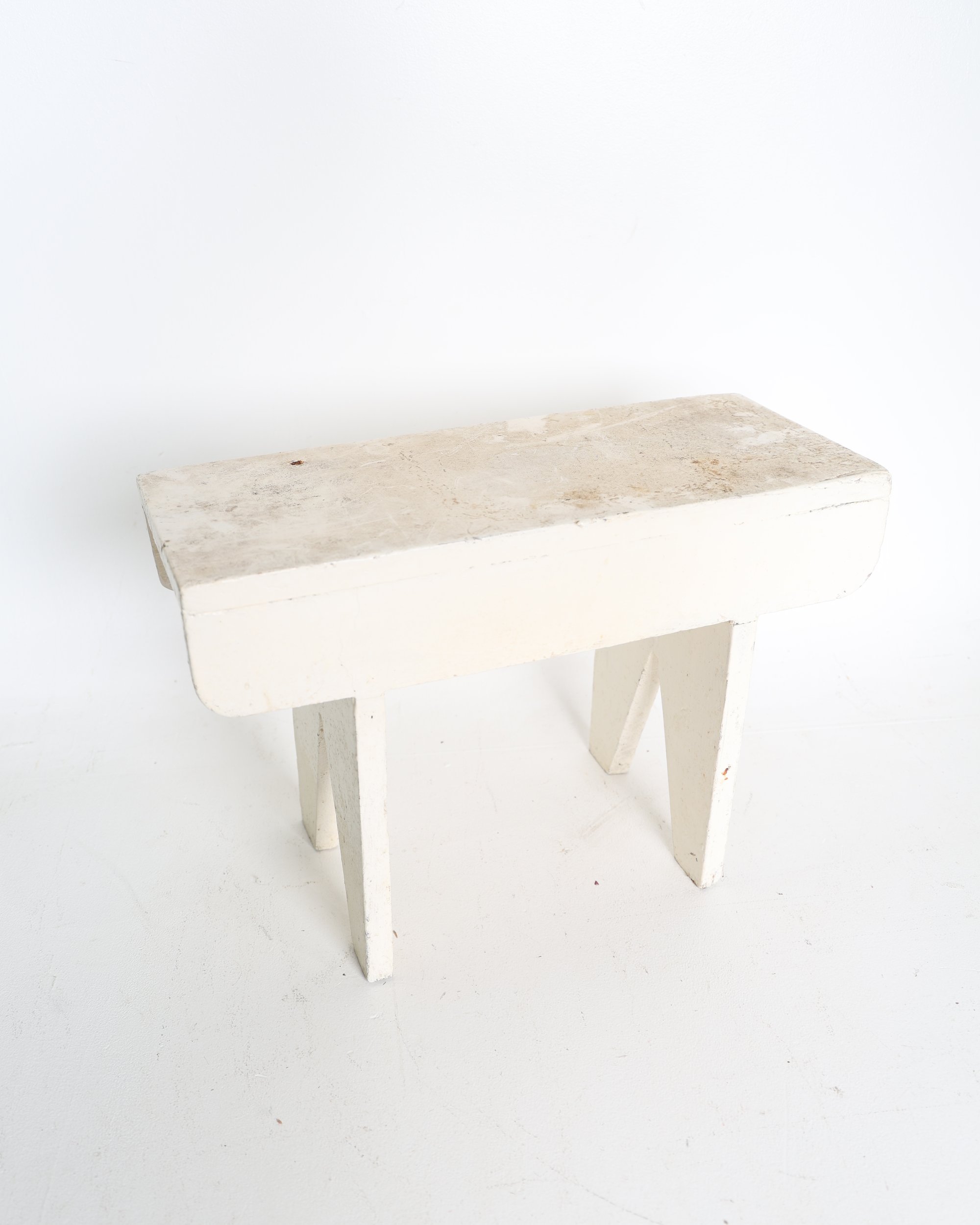 Rustic Painted Wooden Utility Stool