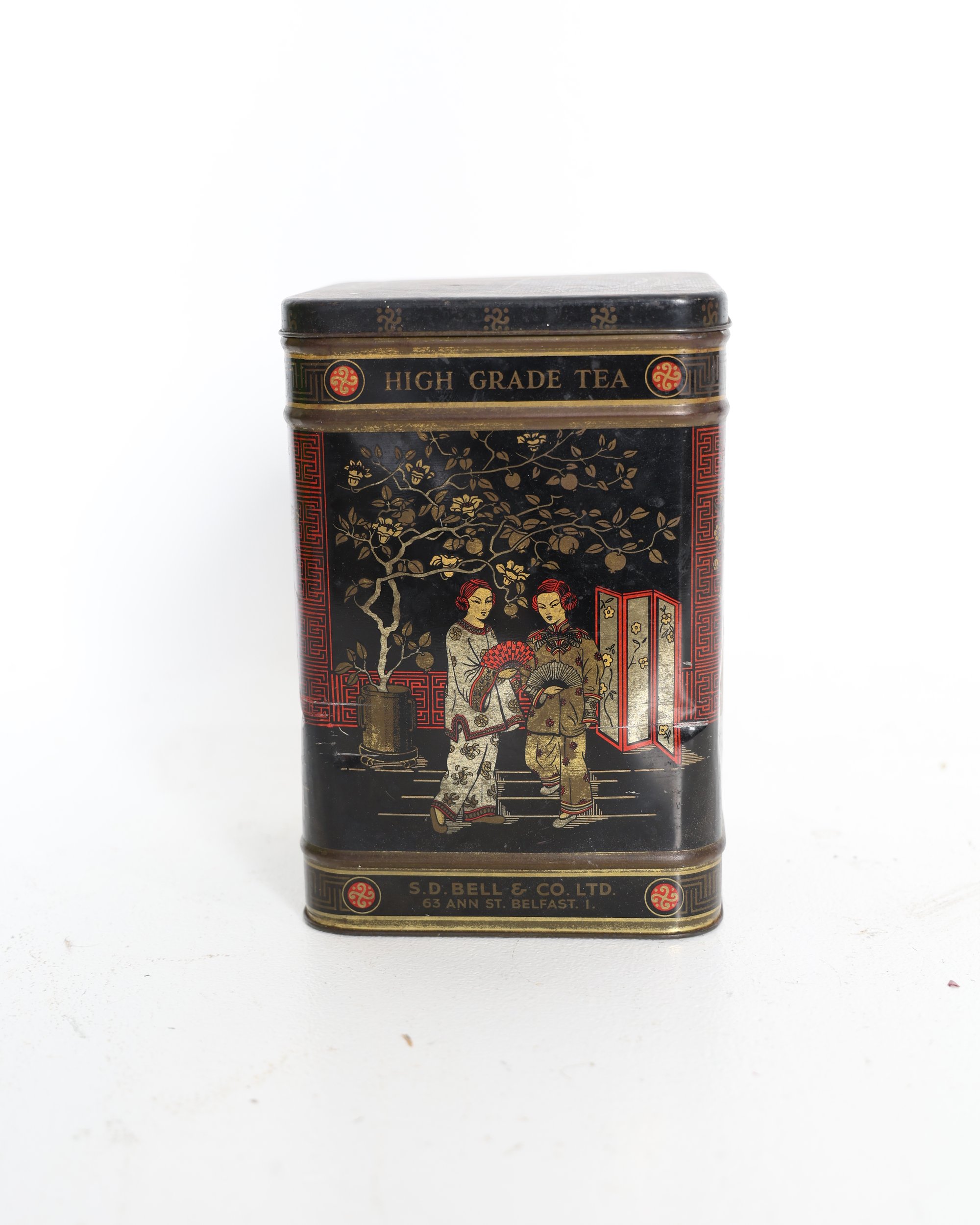 Vintage S D Bell Belfast High Grade Tea Tin