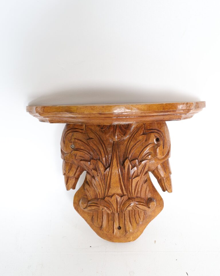 Carved Wooden Bird Design Wall Bracket Shelf