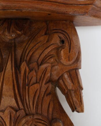 Carved Wooden Bird Design Wall Bracket Shelf
